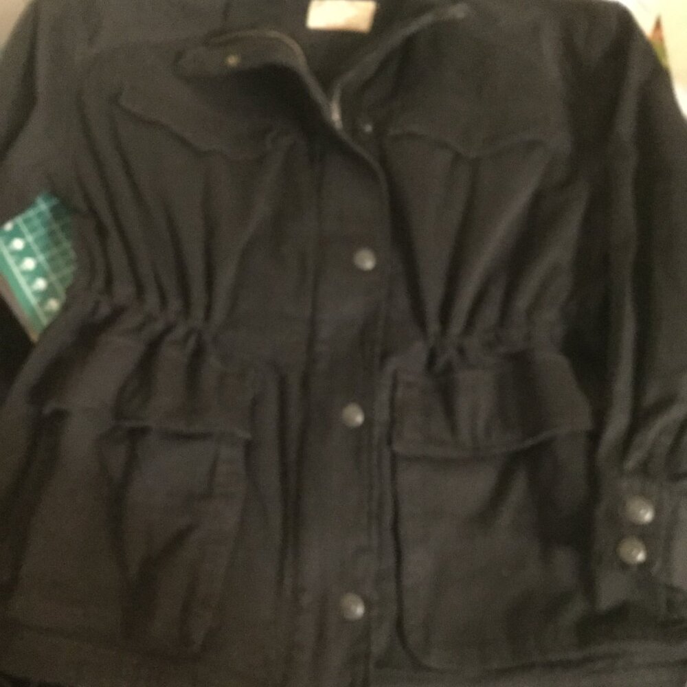 NWT We The Free Arya Utility Jacket size Medium zipper and snap closure black - Picture 7 of 9